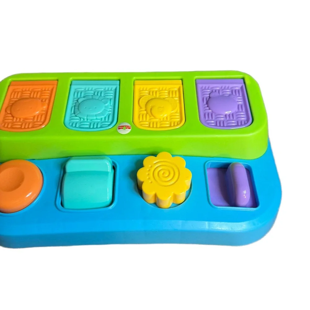 Fisher-Price Pop-Up Friends Activity Toy Animal Monkey Lion Elephant Frog
